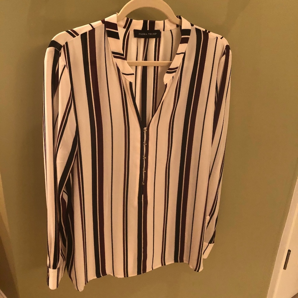 Ivanka Trump Shear Blouse, Size L. Like New